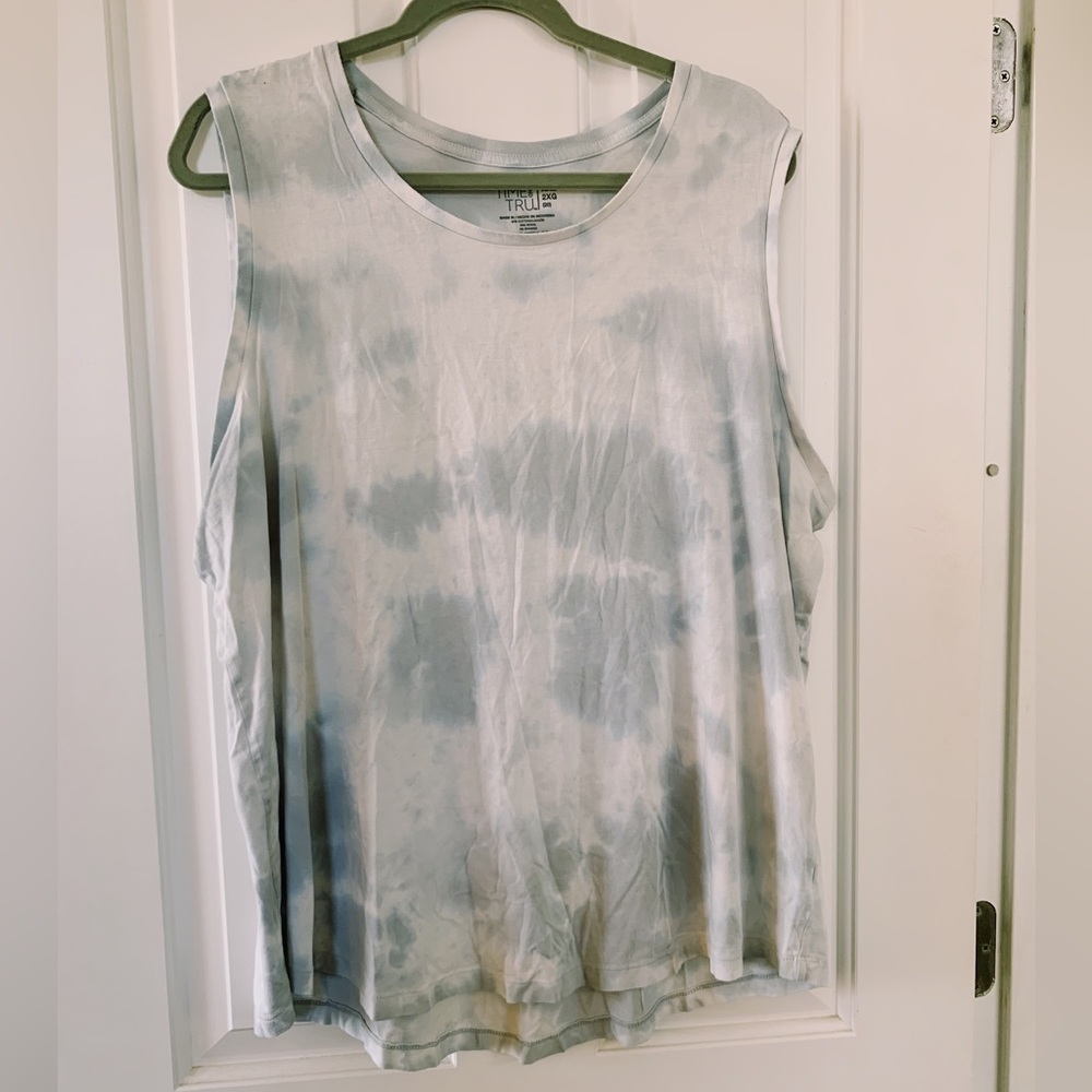 time & tru tie dye tank